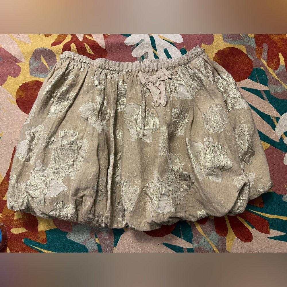 I Pinco Pallino Floral Textured Bubble Skirt